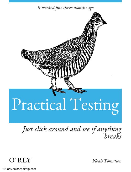 Practical Testing | It worked fine three months ago | Just click around and see if anything breaks